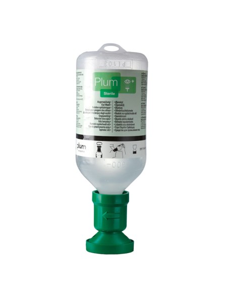 SALINE SOLUTION, 500 ml bottle with ocular cavity