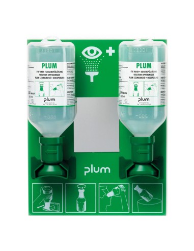 DOUBLE STATION, wall-mounted with two saline solution bottles