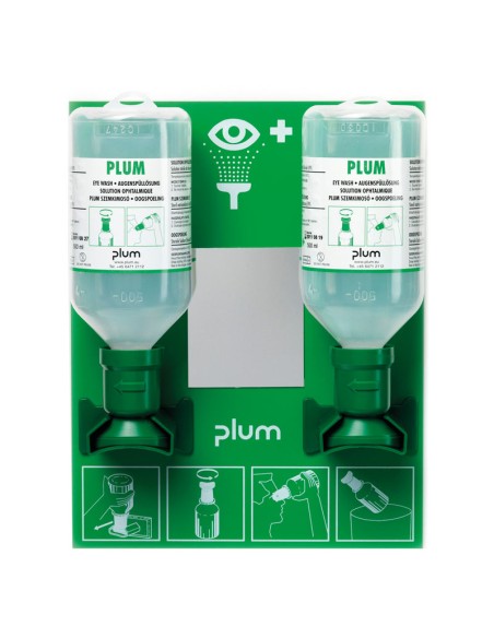 STATION DOUBLE, de mur avec deux bouteilles de solution saline