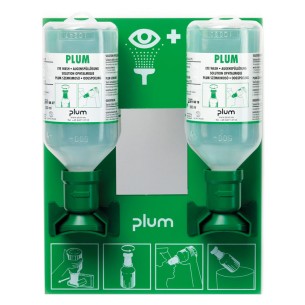 DOUBLE STATION, wall-mounted with two saline solution bottles