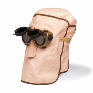 CAPYWELD PLUS, leather welding hood with goggles (without filters)