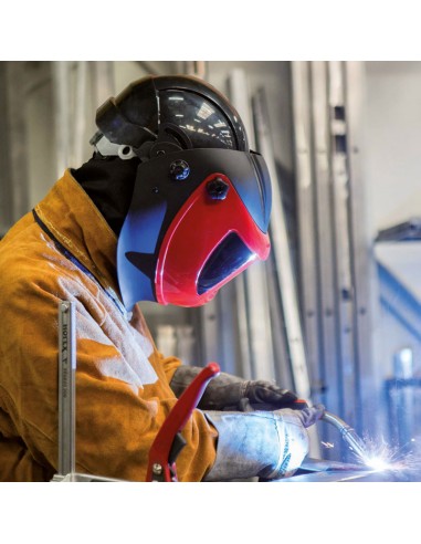 SHOCK-SHELL, auto-darkening welding helmet with hard hat