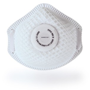 FFP2 NR D, mascarilla con malla y válvula metal free
