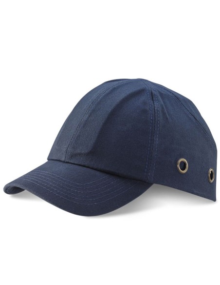 Sports Cotton Bump Cap Visor, Navy Blue EN812