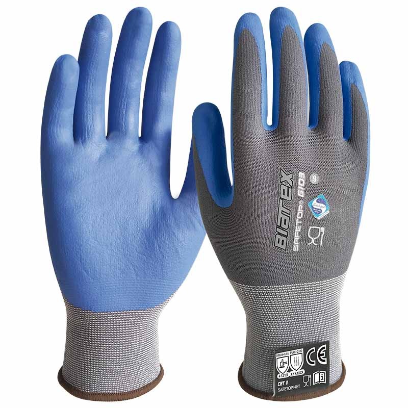 guantes azul alimentario anticalórico